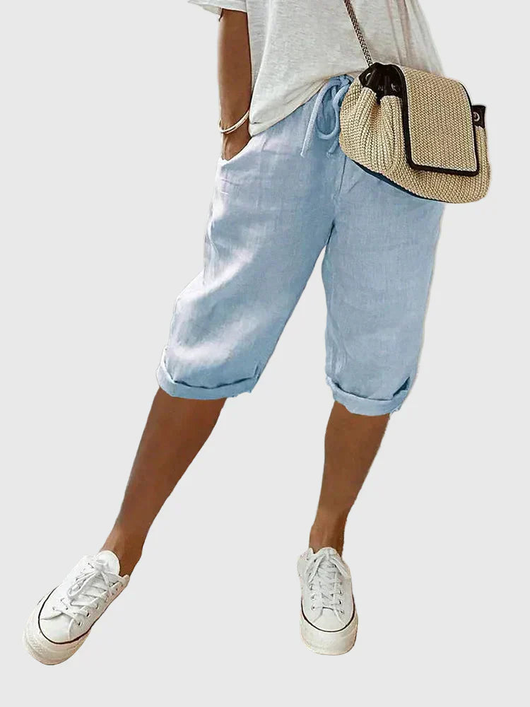 Taryn | Light Cotton-Linen Shorts