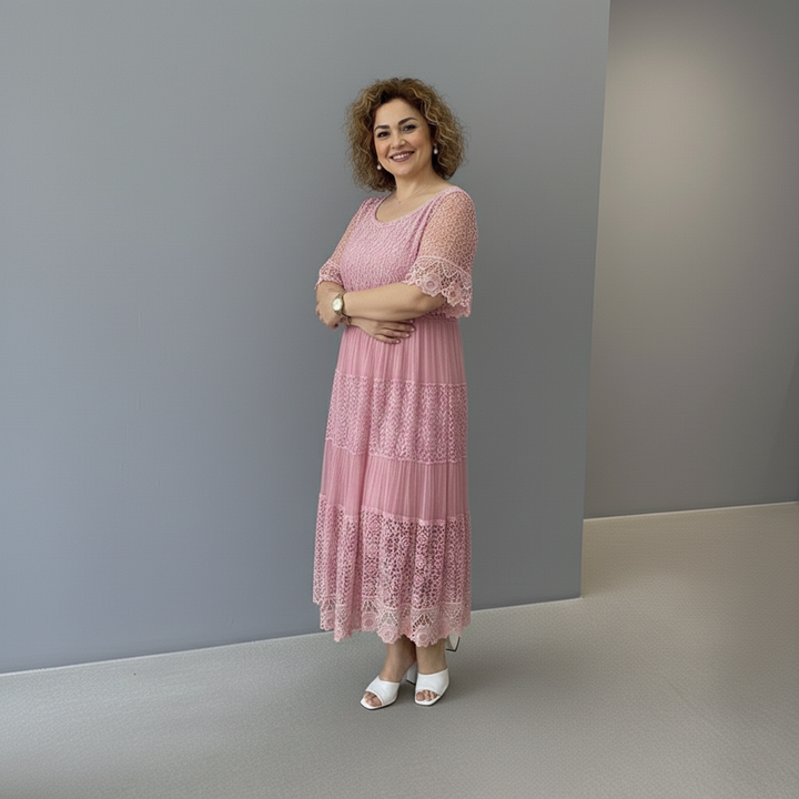 ARELIE – LACE MIDI DRESS