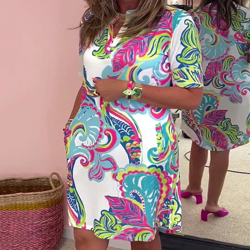 MARLENE – PRINTED MIDI DRESS