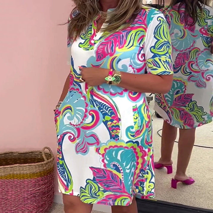 MARLENE – PRINTED MIDI DRESS