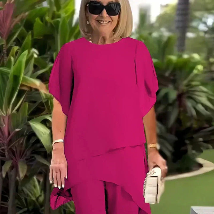FREYA – DRAPED WIDE-LEG TROUSER SET