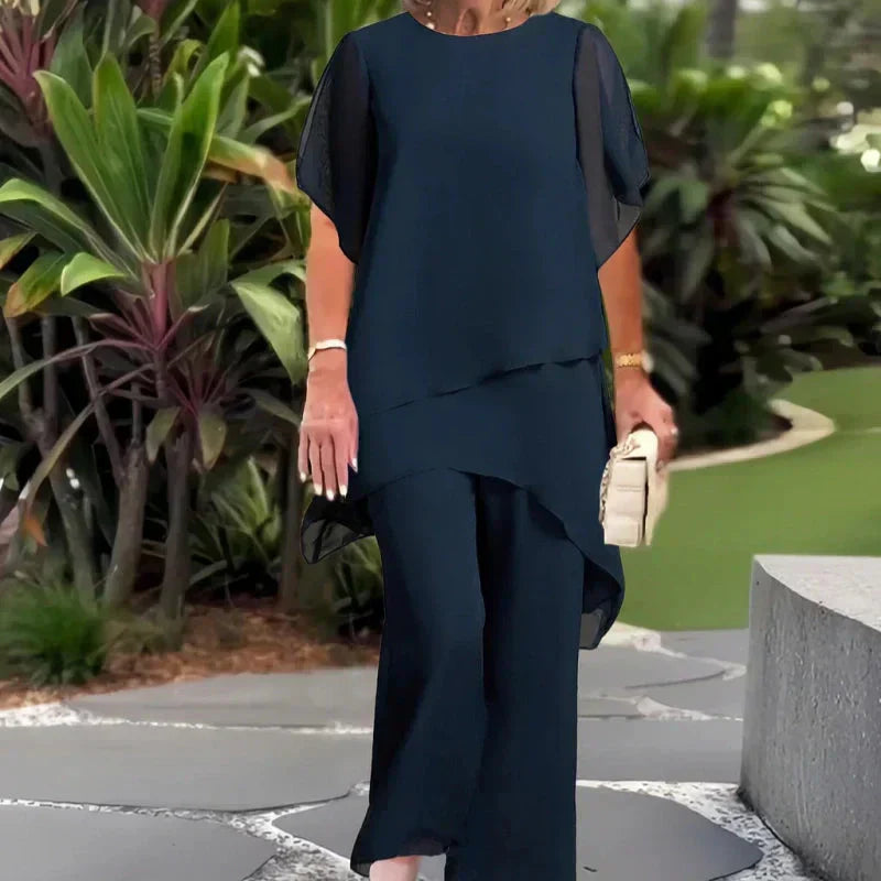 FREYA – DRAPED WIDE-LEG TROUSER SET