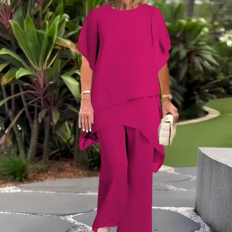 FREYA – DRAPED WIDE-LEG TROUSER SET