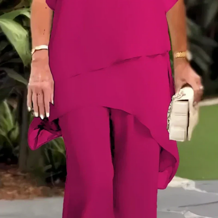 FREYA – DRAPED WIDE-LEG TROUSER SET