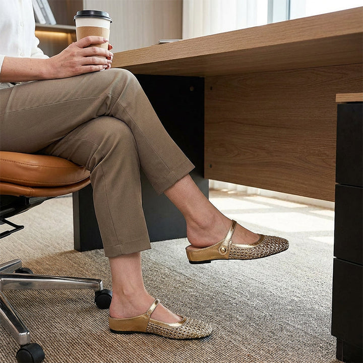 Dorello | Square-Toe Mary Jane Mules
