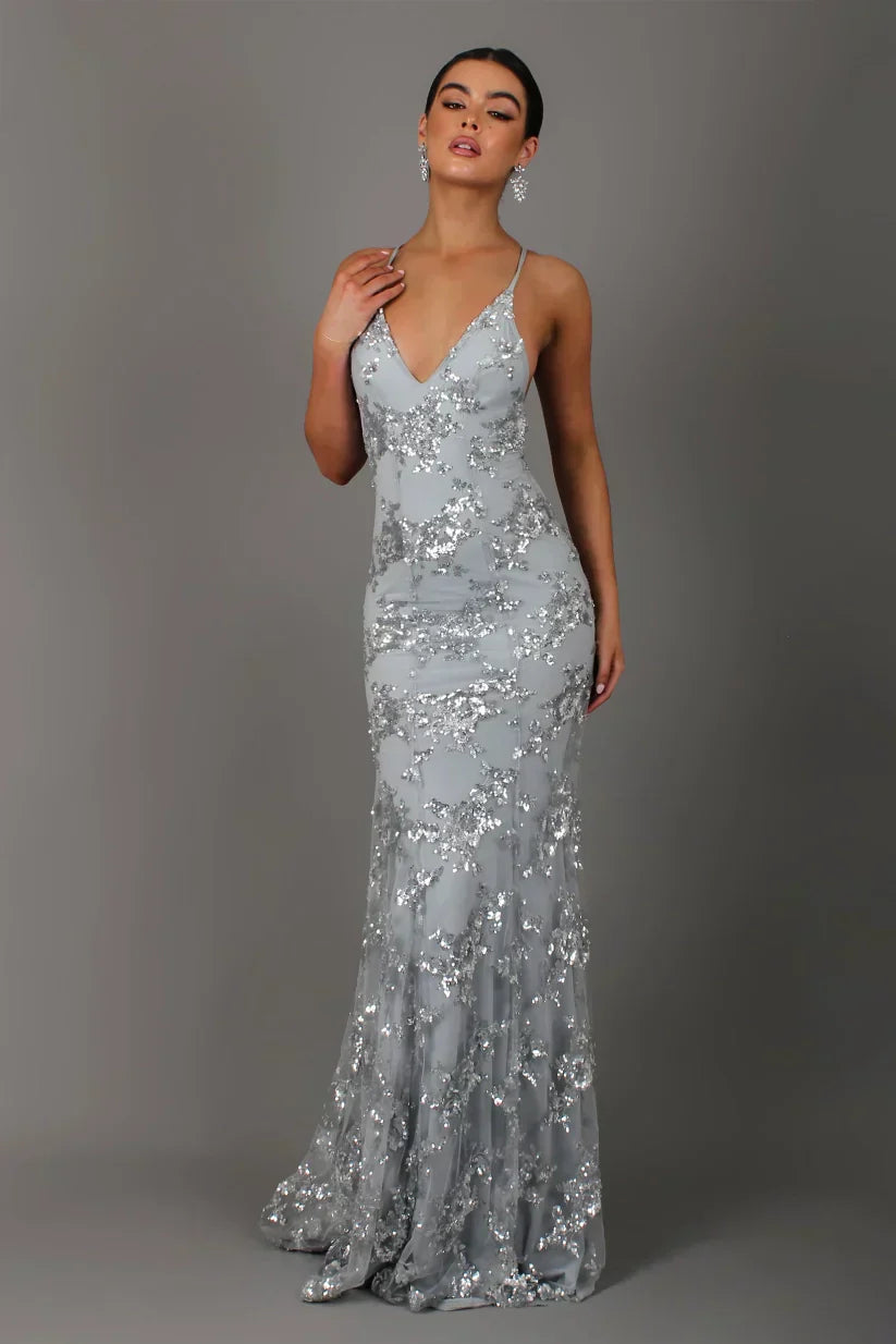 SKYE – SEQUIN MAXI EVENING DRESS