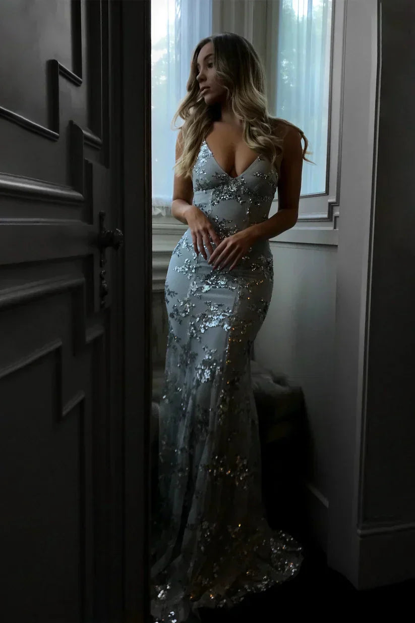 SKYE – SEQUIN MAXI EVENING DRESS