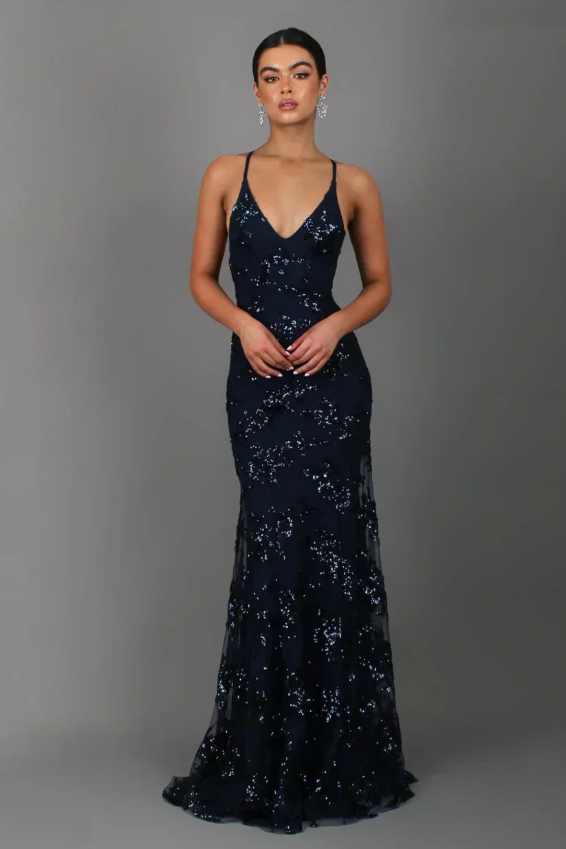 SKYE – SEQUIN MAXI EVENING DRESS