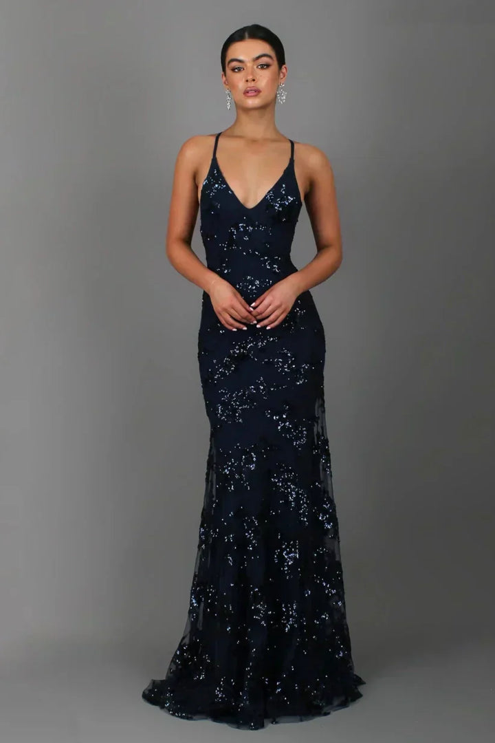 SKYE – SEQUIN MAXI EVENING DRESS
